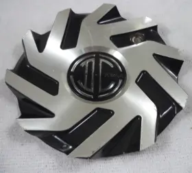 E263s155-m 2 Crave Wheels Black / Silver Custom Wheel Center Caps # 1
