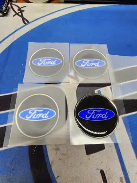 Fmc1442-r-2 3m Automotive Blue Ford Center Cap Decals