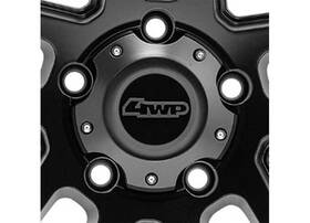 4wp 501432702 5x4.5/5x5 Center Cap Push-thru For T-series Wheel - Satin Black With Logo