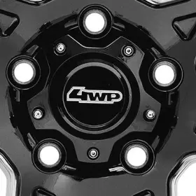 801832702 4wp 5x4.5/5x5 Flat Center Cap Push-thru For S-series Wheel - Gloss Black With Logo