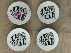 07058k77 Aftermarket Products Porsche 911 Panamera Cayenne Center Caps Matte Silver Monochrome - Set Of 4
