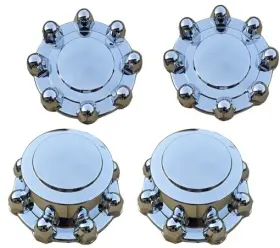 560-3423 Aftermarket Products 1999-2004 Ford F450 F550 Dually 19.5 Wheel Chrome Center Caps Set Fronts And Rears
