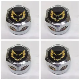 608m Aftermarket Products 77-92 Firebird Ta Aluminum Wheel Gold Bird Plastic Chrome Center Caps Set 4