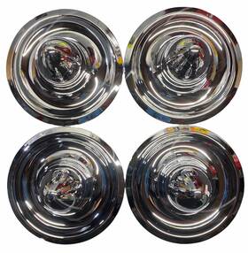 Aftermarket Products 71-1022bu 4 Cap Deal Bullet Police Steel Chrome Wheel Rim Center Caps For Rally Wheels