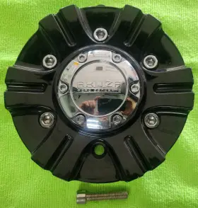 Emr702-car-cap Akuza Wheels Black Wheel Center Cap # / Lg0608-04 With Screw A