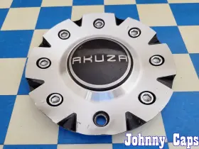 Emr0843-car-al Akuza Wheels # Emr0843-car-al. Damaged Blk And Silv Metal Center Cap 70 Qty. 1