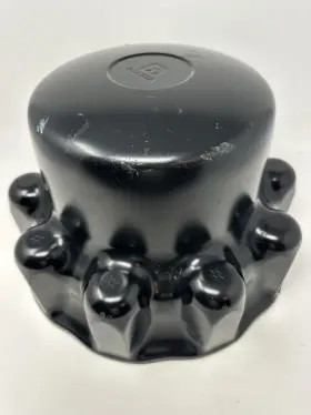089100 Alcoa Semi-dually Black Rear 10 Lug Wheel Center Hub Cap Pre-owned 089100 Alcoa Semi-dually Black Rear 10 Lug Wheel Center Hub Cap Pre-owned