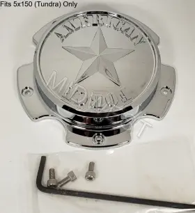 Afx350 American Force Wheels 1 New Chrome 5x150 Tundra Wheel Rim Center Cap With Screws