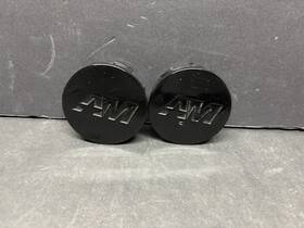 American Muscle C-569-2 Am Racing Wheel Rim Gloss Black Hub Cover Center Cap Pair 2