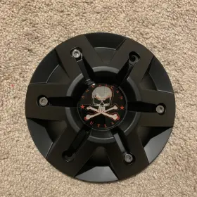 Bc-830 American Outlaw Wheels Flat Black Wheel Center Caps New