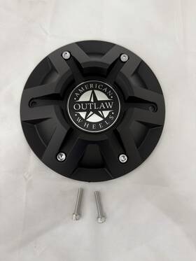 American Outlaw Cap1004 Flat Matte Black 20 Inch Wheel Only Rim Hub Cover Center Cap 5262-20
