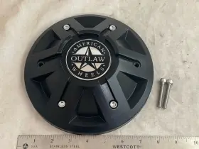 5262-8165 American Outlaw Cap1022 Matte Black Wheel 8x165.1 Rim Hub Cover Center Cap
