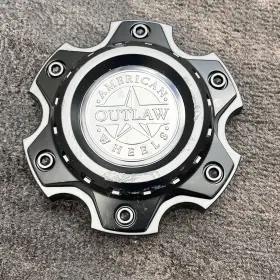 Cap177-ca American Outlaw Gloss/matte Black Wheel Center Cap