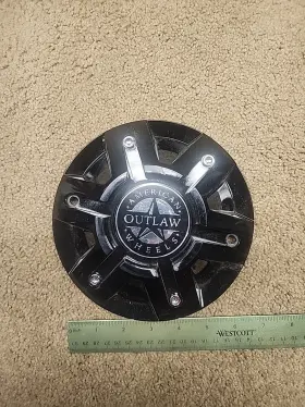 Cap5262-20 American Outlaw Gloss Black Wheel Rim Hub Cover Center Cap #cap5262-20