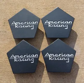 1277c01 American Racing Custom Wheel Center Cap Set Of 4 Black Part #