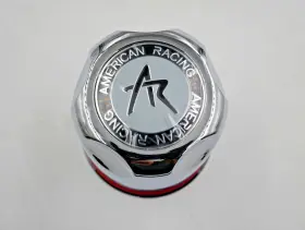1327000s American Racing Wheel Center Cap 3.27 Inch Od Push Thru Chrome 3.75 Tall