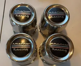 No.1330002ss American Racing 1330002ss 4 New 3.30 Bore Chrome Push Thru Wheel Center Caps