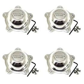 3505293sf-2034317 American Racing 4 Polished Wheel Center Caps For 5l Vn215 Ii Vn405 Vn470 Salt Flat Vn505