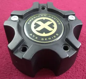 377b120-5h American Racing Atx Wheels Flat Black Custom Wheel Center Cap # 1