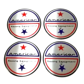 888419 American Racing 4x Vintage Wheel Rim Center Cap Sticker Decals 1.75 Inch O.d