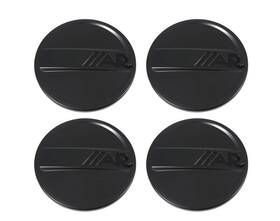 American Racing Arsi715sbgb 4 X Wheel Center Cap Satin Black With Gloss Logo