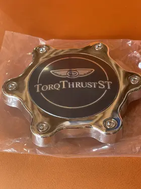 F109-22 American Racing Torqthrust Chrome/black Custom Wheel Center Caps Set 2