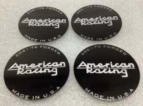 Vfcapflat17 American Racing 4 Wheel Rim Center Cap Flat Emblem Logo Sticker Decal 2 1/2 Inch Dia