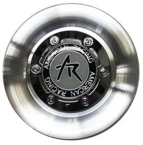 1095200023 American Racing Wheels Center Cap Snap-on Flat Natural/chrome Aluminum/plastic Are Logo