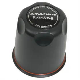 1327006022 American Racing Wheels Center Cap Plastic Black Push-through Hex Style Each
