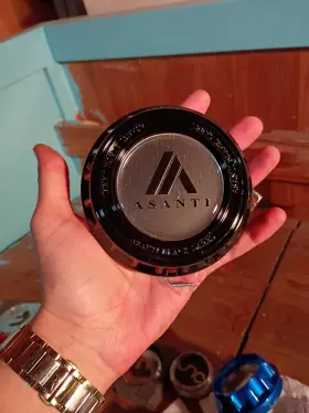 St2203-07 Asanti 1002-76gb 1 Single Black / Chrome Wheel Center Cap Pop In Abl