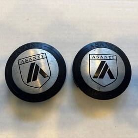 Asanti 885463216027 Set Of Two Black Label Center Caps Ablcap-bk
