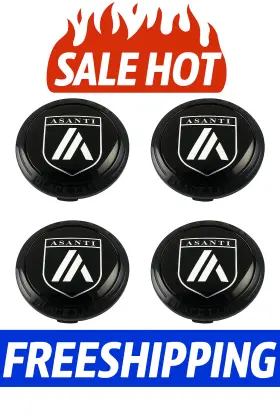 Ablcap1-gb Asanti 4x New Gloss Black Wheel Center Caps Abl-25 Alpha 6 Rim Lug