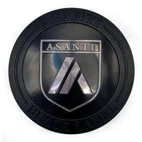 T157k74-s2 Asanti Black Label Center Cap 2-7/8 Inch With Dark Tint Logo