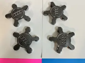 1714ap Audi A4 A5 A6 A7 A8 Week Center Cap Hub Cover Set Of 4 Oem Genuine