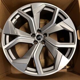 Audi 4m8601025ct 23 Inch Rs Q8 Wheel Rim Genuine Factory Oem 23x10.5 Gray/machined Sq8
