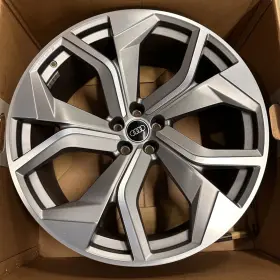4m8601025ct Audi 23 Inch Rs Q8 Wheel Rim Genuine Factory Oem 23x10.5 Gray/machined Sq8