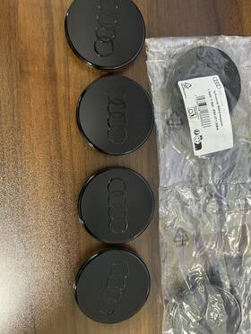 Audi 85h071006a Hubcap Set Center Caps Wheel Matte Black Of 4