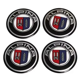Cc-apn-56m-sl Auto Caps Center Hub Silver Chome Sticker Logo Alpina Size 56mm. Cover Wheel Car Rim