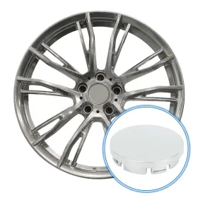 Automall Tech 641832480013 1 Pc Car Wheel Hub Center Caps 56mm 2.20 Inch Od Universal Plastic Chrome Silver Tone