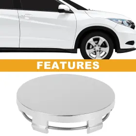 Automall Tech 670279414121 1 Pc 60mm 2.36 Inch Od Universal Wheel Hub Center Caps Covers Chrome Silver Tone