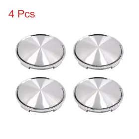 Automall Tech 714998200402 4pcs 63mm Dia 4 Lugs Car Tyre Wheel Center Hub Caps Cover With Silver Tone Sticker