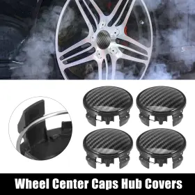 Automall Tech 726215182736 4pcs 63mm 62mm Wheel Center Hub Caps Hubcaps Covers Universal For Car Black