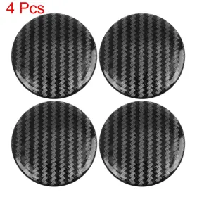 Automall Tech 784958699249 2.56 Inch /65mm Carbon Fiber Style Car Emblem Wheel Center Hub Cap Stickers 4pcs