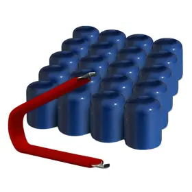Automotivated Aftermarket 611417794644 Vinyl Lug Nut Covers Blue Flexible Fit For 2123mm Wheels 25 Pack