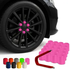 2123 Automotivated Aftermarket 611417823306 Vinyl Lug Nut Covers Bubble Gum Pink Flexible Fit Mm Pack Of 20