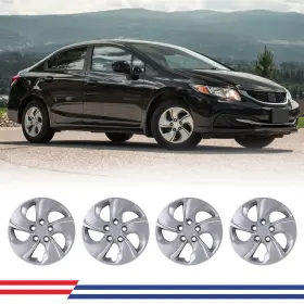 5105 Autoparts Discount 15 Inch For 2006-11/13-15 Honda Civic Bolt-on Wheel Covers Hubcaps Replacement 4pcs
