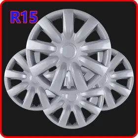 5144 Autoparts Discount 15 Inch 4pcs Silver Steel Wheel Covers Hubcaps For 2002-2006 Toyota Camry Snap-on