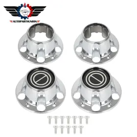 Sunion178929 Autopartsunion 4pcs Chrome Wheel Hub Center Caps For Ford F-150 Bronco 4.9l 5.0l 5.8l 4wd 4x4