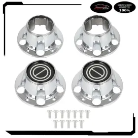 Atd178929 Autoutdoor Set Of 4 Chrome Wheel Hub Center Caps For Ford F-150 Bronco 4.9l 5.0l 5.8l 4wd