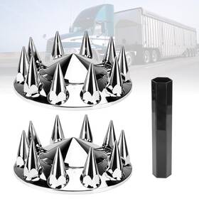 Autsurles Xawcv002hc Front Axle Wheel Covers 33mm Cover Chromed Threadon Lug Nut With Rem